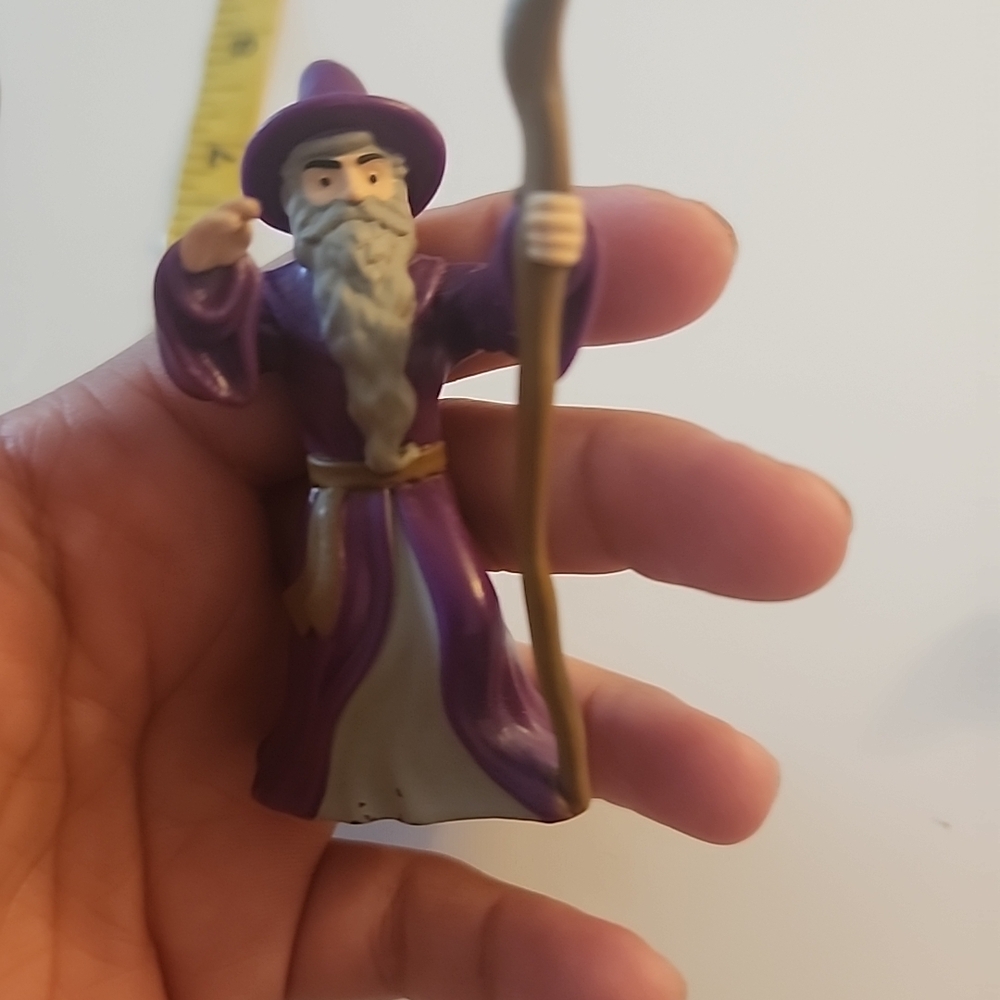 Wizard Figurine Toy - Purple and Brown